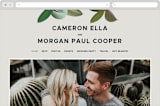 "Powder Room Florals" - Wedding Website in Cream by Ariel Rutland - Desktop Design