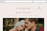 "Juniper" - Wedding Website in Blush by Mere Paper - Desktop Design