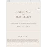 "Juniper" - Wedding Website in Blush by Mere Paper - Guest Management