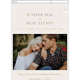 "Juniper" - Wedding Website in Blush by Mere Paper - Mobile Layout