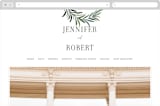 "Green leaf frame" - Wedding Website in Limestone by Yaling Hou Suzuki - Desktop Design