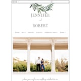 "Green leaf frame" - Wedding Website in Limestone by Yaling Hou Suzuki - Mobile Layout
