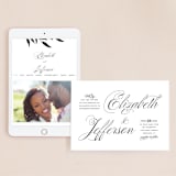 "Gracefully" - Wedding Website in Black Tie by Laura Hamm - Match Your Stationery