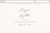 "Eternal" - Wedding Website in Ecru by Carly Reed Walker - Desktop Design