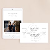 "Elegant Initials" - Wedding Website in Smoke by Sandra Picco Design - Match Your Stationery