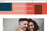 "painted colorblock" - Wedding Website in Poppy by Angela Marzuki - Desktop Design