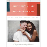 "painted colorblock" - Wedding Website in Poppy by Angela Marzuki - Mobile Layout