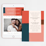 "painted colorblock" - Wedding Website in Poppy by Angela Marzuki - Match Your Stationery