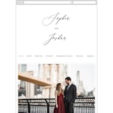 "Crescendo" - Wedding Website in Snow by Griffinbell Paper Co. - Mobile Layout