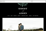 "Forest Crest" - Wedding Website in Obsidian by Alethea and Ruth - Desktop Design