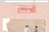 "Contemporary" - Wedding Website in Peony by Liz Conley - Desktop Design