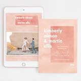 "Contemporary" - Wedding Website in Peony by Liz Conley - Match Your Stationery