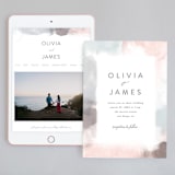 "Sea Froth" - Wedding Website in Blush by Creo Study - Match Your Stationery