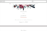 "Garden Stroll" - Wedding Website in Burgundy by Creo Study - Desktop Design