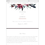 "Garden Stroll" - Wedding Website in Burgundy by Creo Study - Guest Management