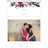 "Garden Stroll" - Wedding Website in Burgundy by Creo Study - Mobile Layout