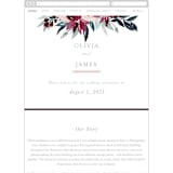 "Garden Stroll" - Wedding Website in Burgundy by Creo Study - Mobile Layout