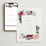 "Garden Stroll" - Wedding Website in Burgundy by Creo Study - Match Your Stationery