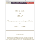 "Edgewater" - Wedding Website in Sunset by Griffinbell Paper Co. - Mobile Layout