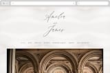 "Overjoyed" - Wedding Website in Taupe by Ana Sharpe - Desktop Design