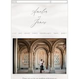 "Overjoyed" - Wedding Website in Taupe by Ana Sharpe - Mobile Layout