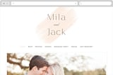 "Lithe" - Wedding Website in Blush by Kristie Kern - Desktop Design
