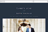 "Waltz" - Wedding Website in Nightfall by Jula Paper Co. - Desktop Design