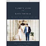 "Waltz" - Wedding Website in Nightfall by Jula Paper Co. - Mobile Layout