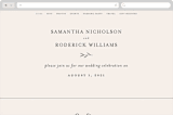 "Italia" - Wedding Website in Taupe by Kelly Schmidt - Desktop Design