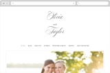 "Scripted Union" - Wedding Website in Pearl by Kelly Schmidt - Desktop Design