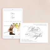 "Scripted Union" - Wedding Website in Pearl by Kelly Schmidt - Match Your Stationery