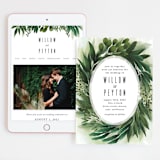 "Fresh Greens" - Wedding Website in Emerald by Susan Moyal - Match Your Stationery