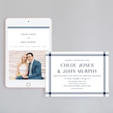 "window pane check" - Wedding Website in Navy by Kerry Doyle - Match Your Stationery