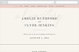 "A Storybook Wedding" - Wedding Website in Blush by Katy Shen - Desktop Design