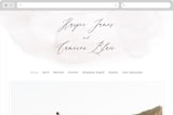 "Sloped" - Wedding Website in Ecru by Everett Paper Goods - Desktop Design