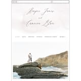 "Sloped" - Wedding Website in Ecru by Everett Paper Goods - Mobile Layout