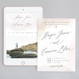 "Sloped" - Wedding Website in Ecru by Everett Paper Goods - Match Your Stationery