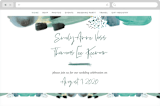 "Feathery Painted" - Wedding Website in Teal by Erika Firm - Desktop Design