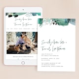 "Feathery Painted" - Wedding Website in Teal by Erika Firm - Match Your Stationery