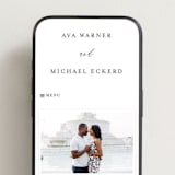 "Delicate" - Wedding Website in Obsidian by Jennifer Postorino - Mobile Layout