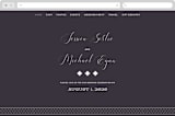 "Right Side" - Wedding Website in Blackberry by Susan Brown - Desktop Design