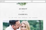 "Mixed Greenery" - Wedding Website in Emerald by Susan Moyal - Desktop Design