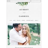"Mixed Greenery" - Wedding Website in Emerald by Susan Moyal - Guest Management