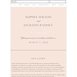 "Classical" - Wedding Website in Blush by Michelle Taylor - Mobile Layout
