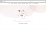 "Softly Layered" - Wedding Website in Blush by Everett Paper Goods - Desktop Design