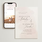 "Softly Layered" - Wedding Website in Blush by Everett Paper Goods - Match Your Stationery