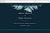 "Moonlit Garden" - Wedding Website in Twilight by GeekInk Design - Desktop Design