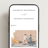 "Classically Us" - Wedding Website in Cotton by Simona Camp - Mobile Layout