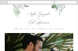 "Botanical Seal" - Wedding Website in Pastel by Kristen Smith - Desktop Design