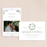 "Botanical Seal" - Wedding Website in Pastel by Kristen Smith - Match Your Stationery